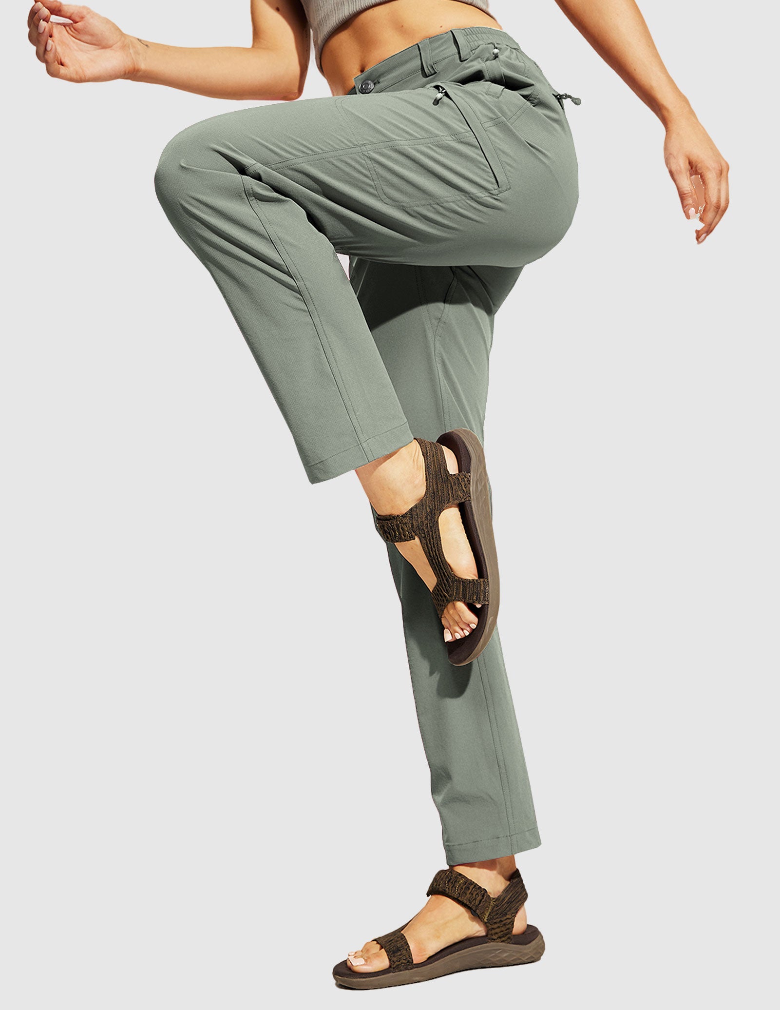 Pantalon cargo à séchage rapide pour femmes Pantalon de randonnée tactique léger