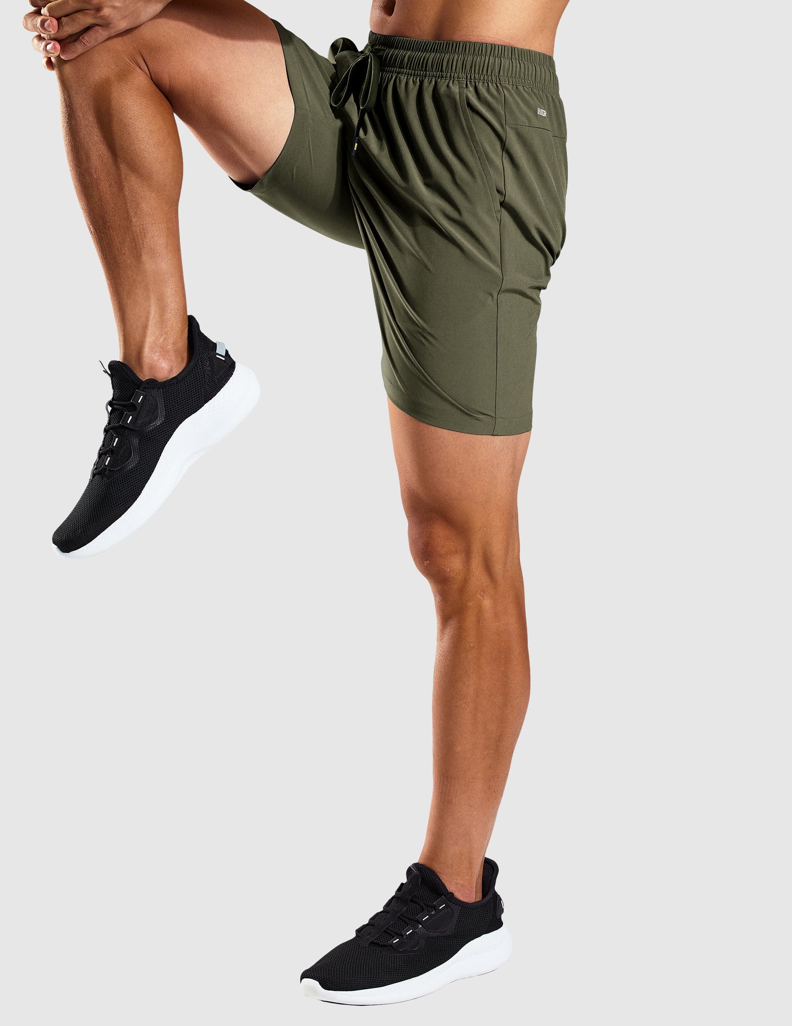 MIER Men's 7 Inch Active Running Shorts with Zipper Pockets Men's Shorts