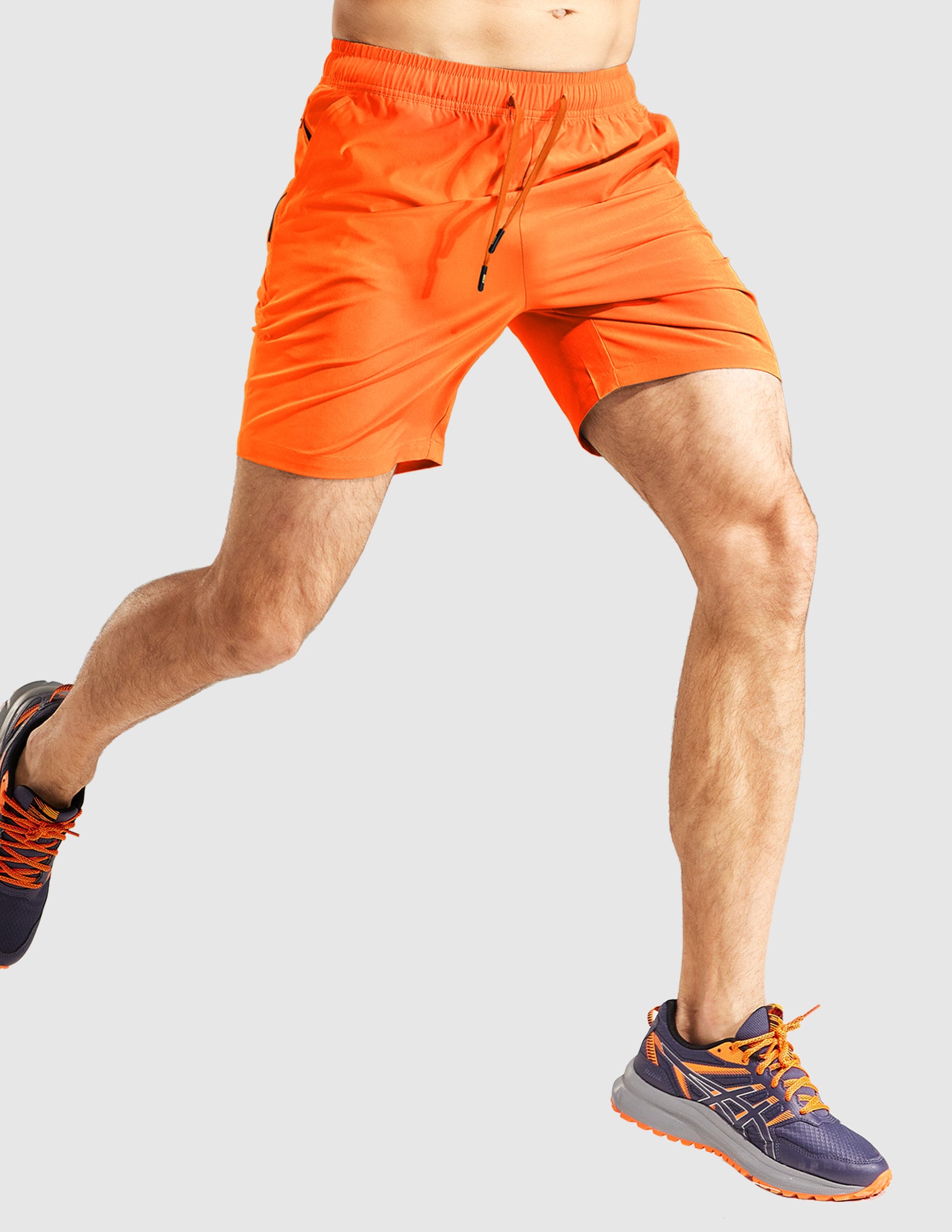 Men's 7 Inch Quick-Dry Running Shorts with Zipper Pockets