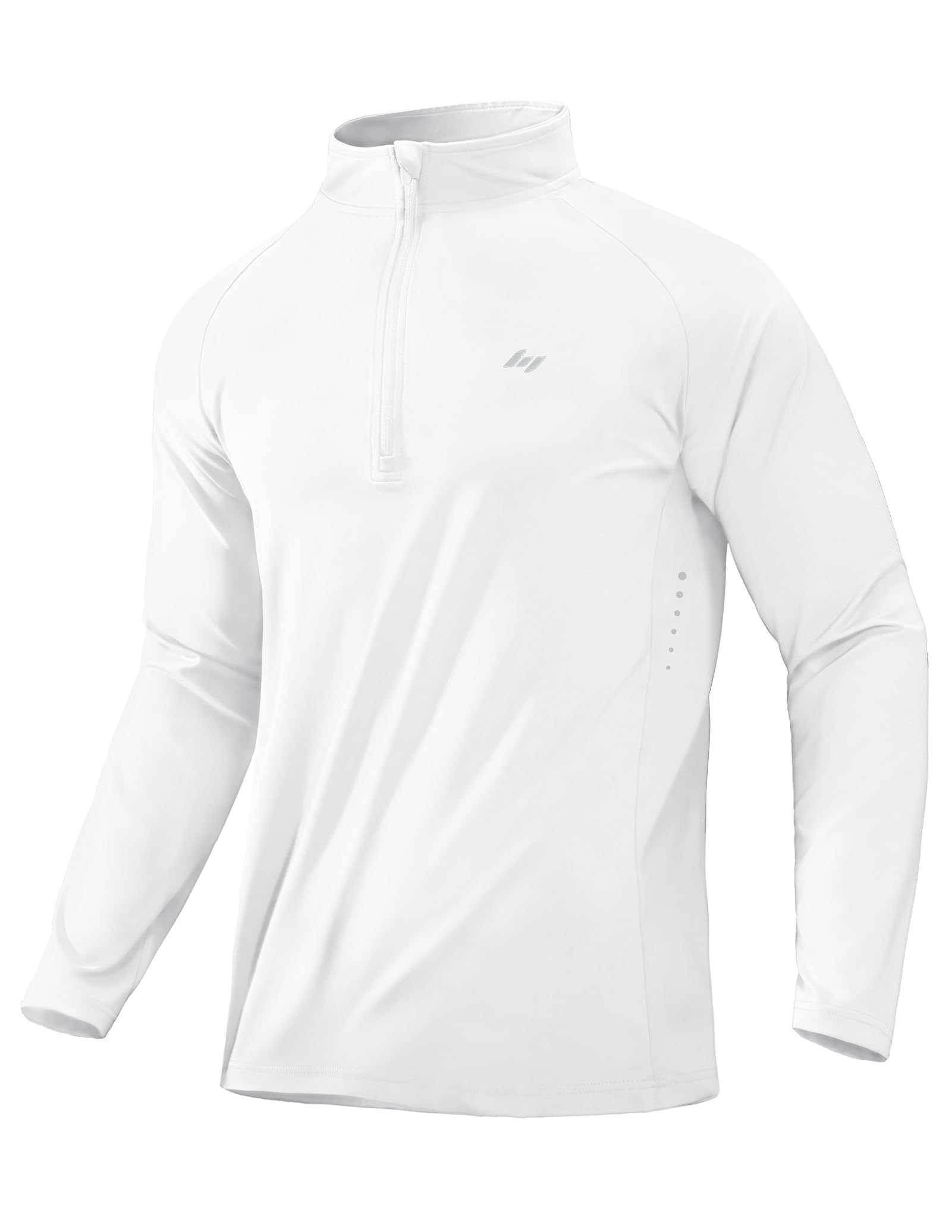 MIER Lightweight Quarter Zip Running Shirt, Breathable and Sun Protection Men's T-Shirts