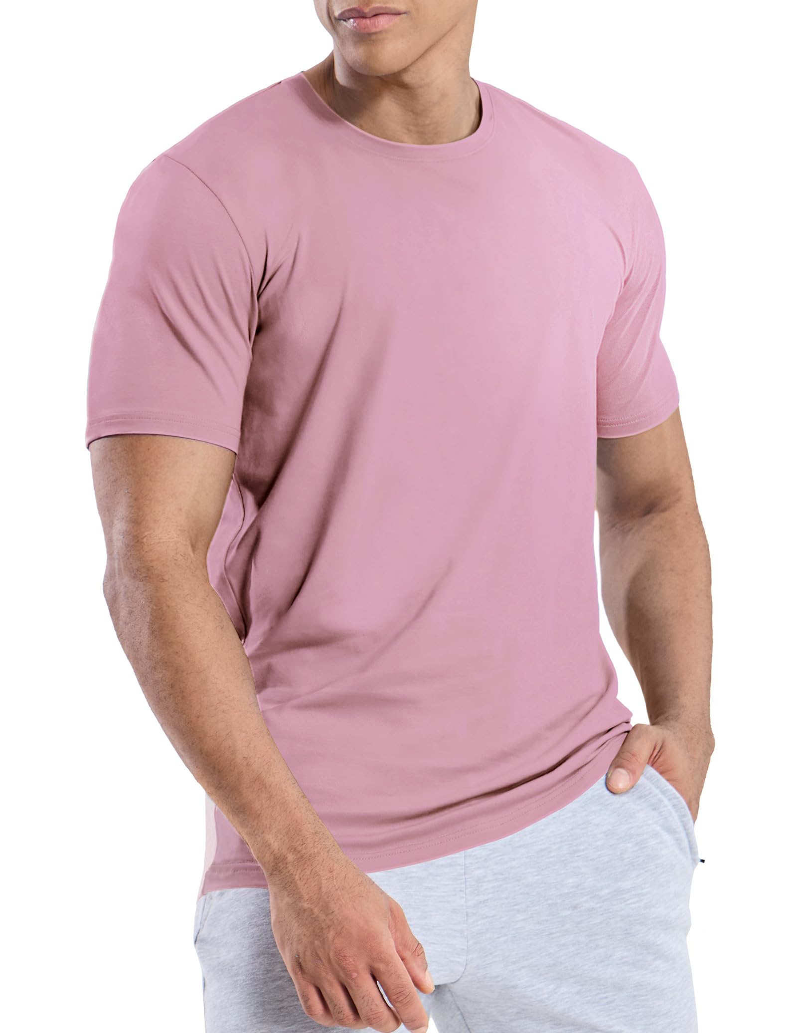 Men's Cotton T-Shirts Ultra Soft Tee Tops for Casual Work