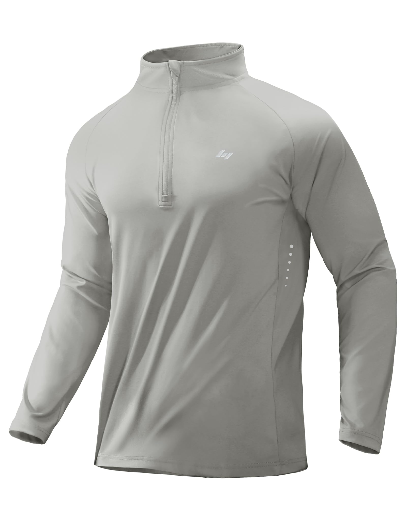 MIER Lightweight Quarter Zip Running Shirt, Breathable and Sun Protection Men's T-Shirts