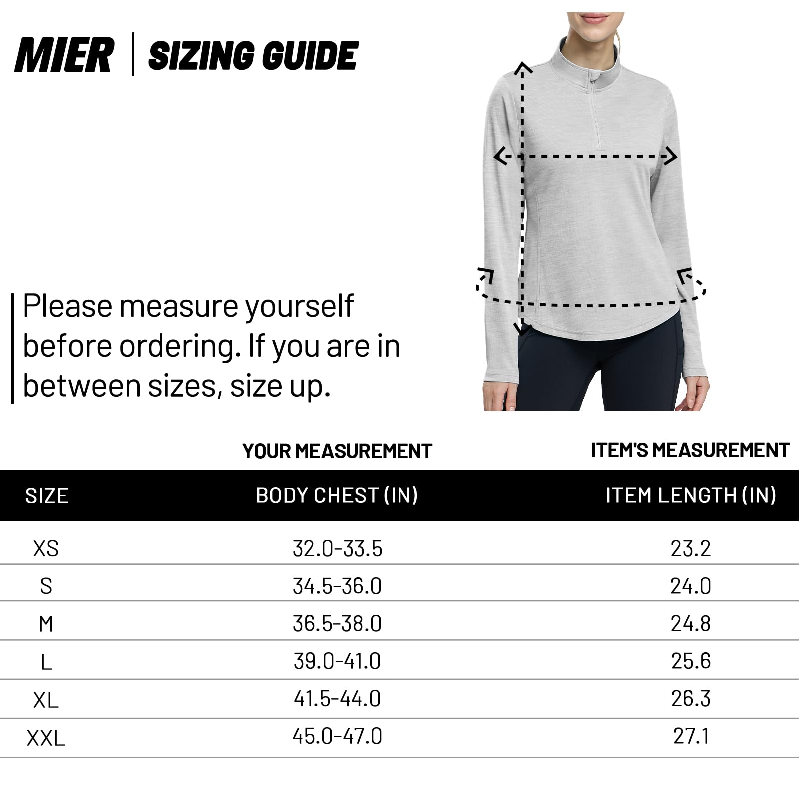 MIER Women's Quarter Zip Long Sleeve Running Shirt with UPF 50+ Women Active Shirt