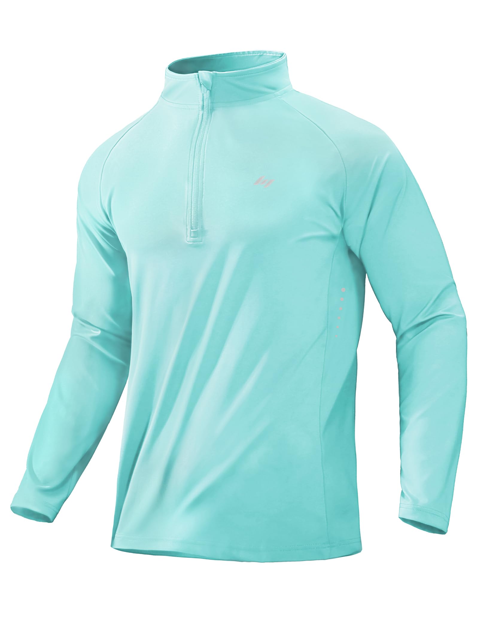 MIER Lightweight Quarter Zip Running Shirt, Breathable and Sun Protection Men's T-Shirts