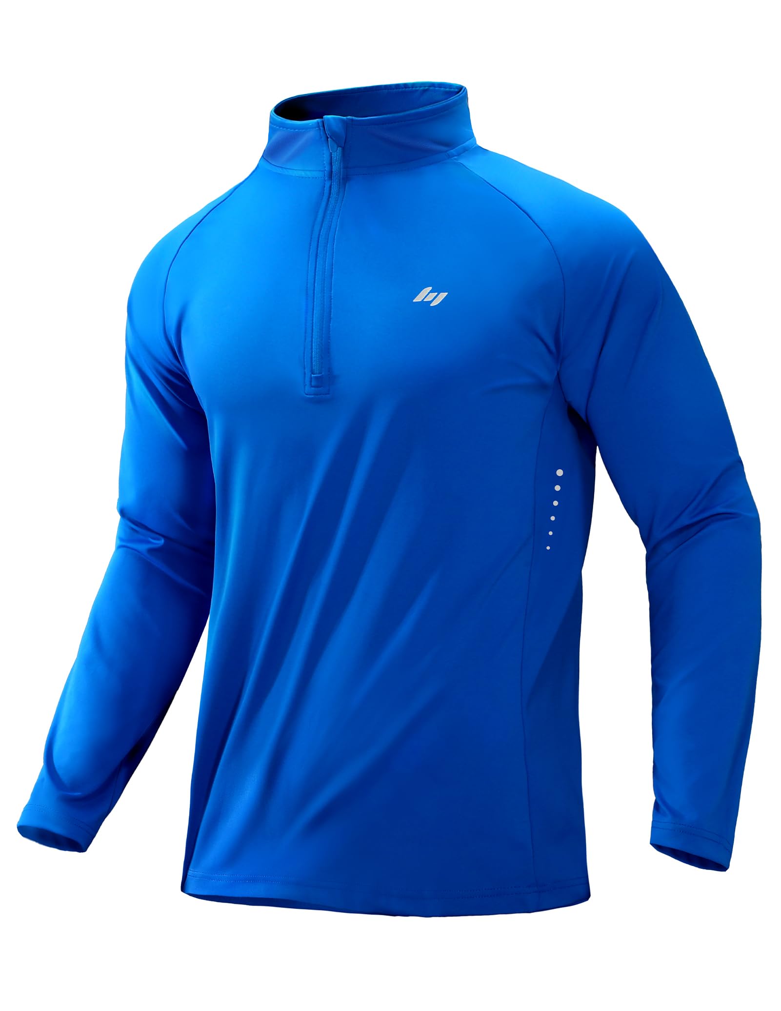 MIER Lightweight Quarter Zip Running Shirt, Breathable and Sun Protection Men's T-Shirts