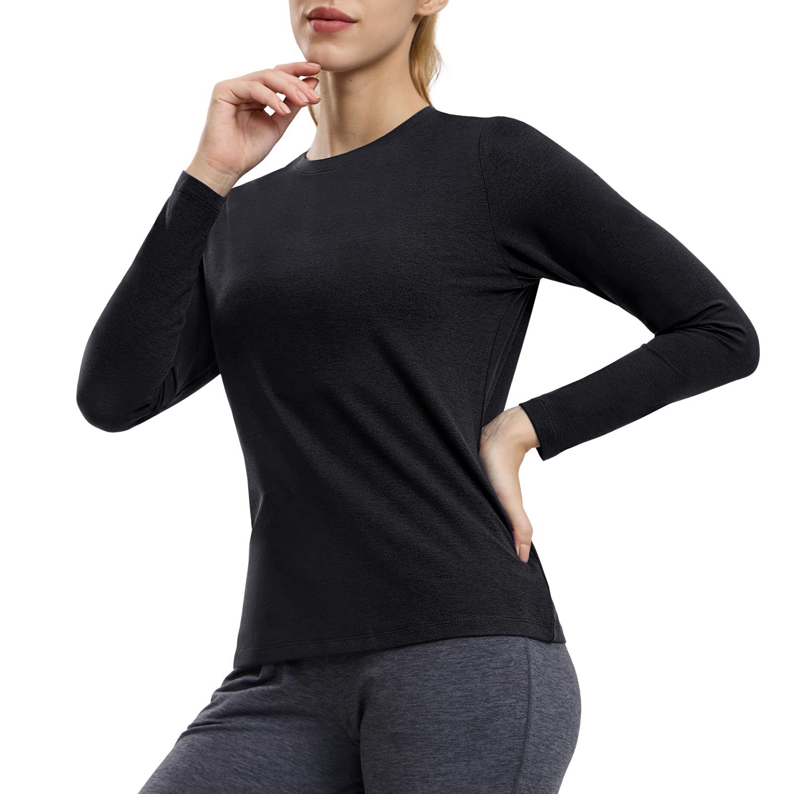 Women's Long Sleeve T-Shirts Dry Fit Active Tee Tops