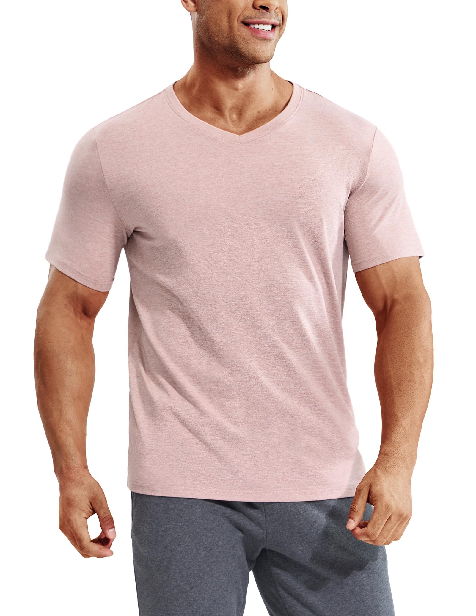 MIER Men’s Buttery Soft Dry Fit V-Neck Workout T-Shirt Men's Shirt