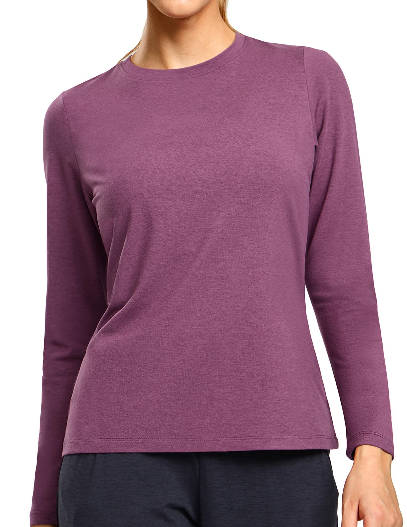 MIER Women’s Buttery Soft Long Sleeve Dry Fit Active T-Shirt Women Active Shirt