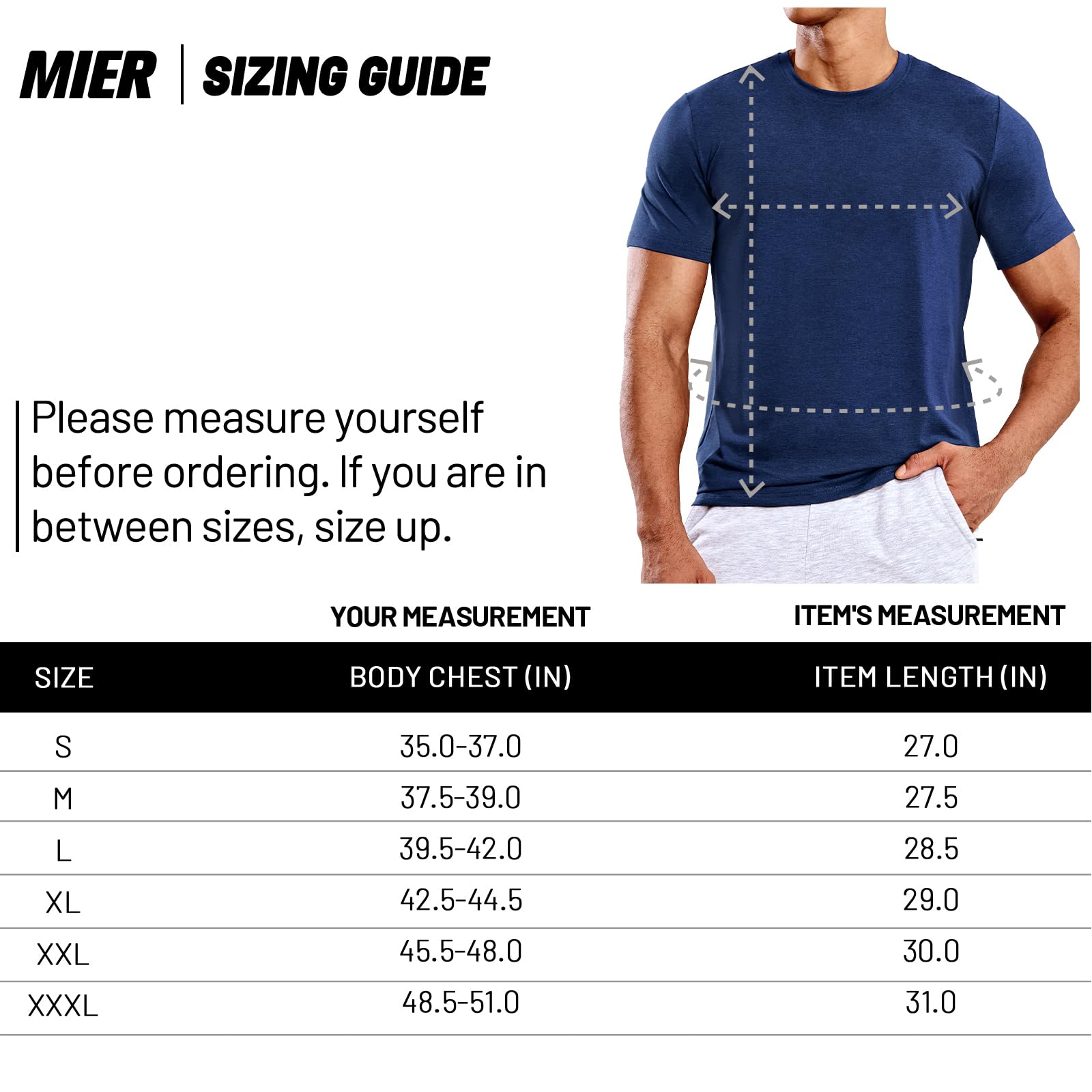 MIER Men’s Buttery Soft Short Sleeve Dry Fit Athletic T-Shirt Men's Shirt