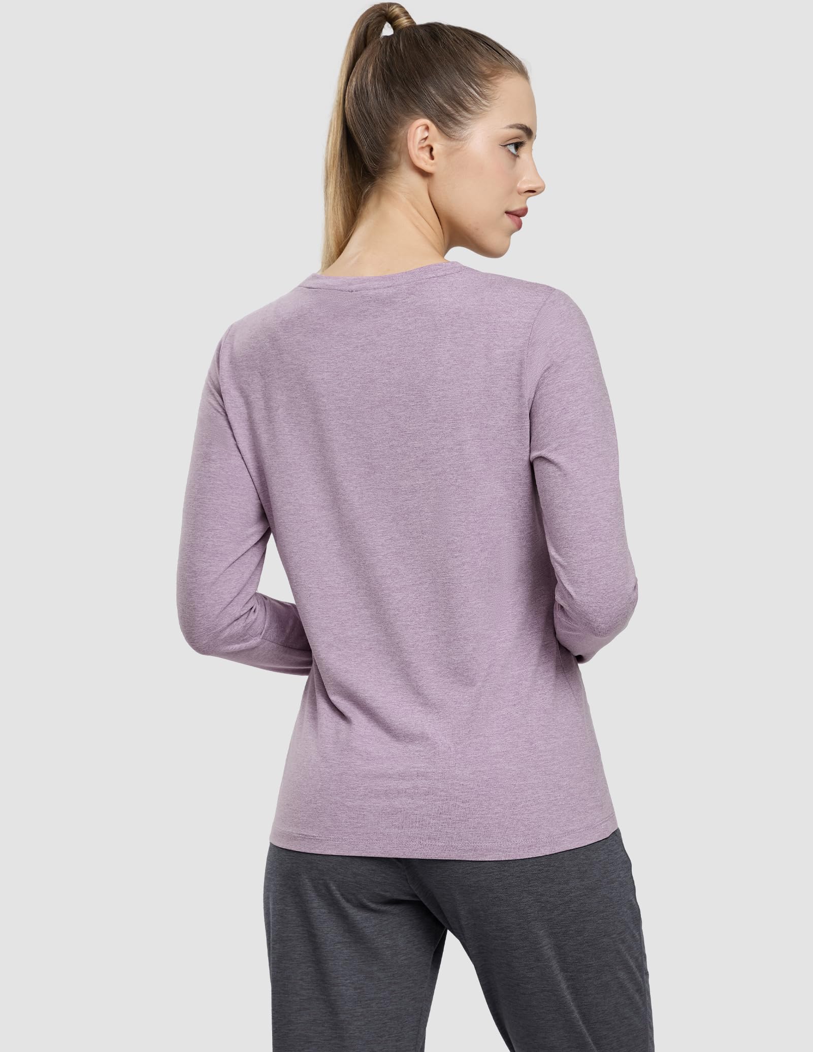 MIER Women’s Buttery Soft Long Sleeve Dry Fit Active T-Shirt Women Active Shirt