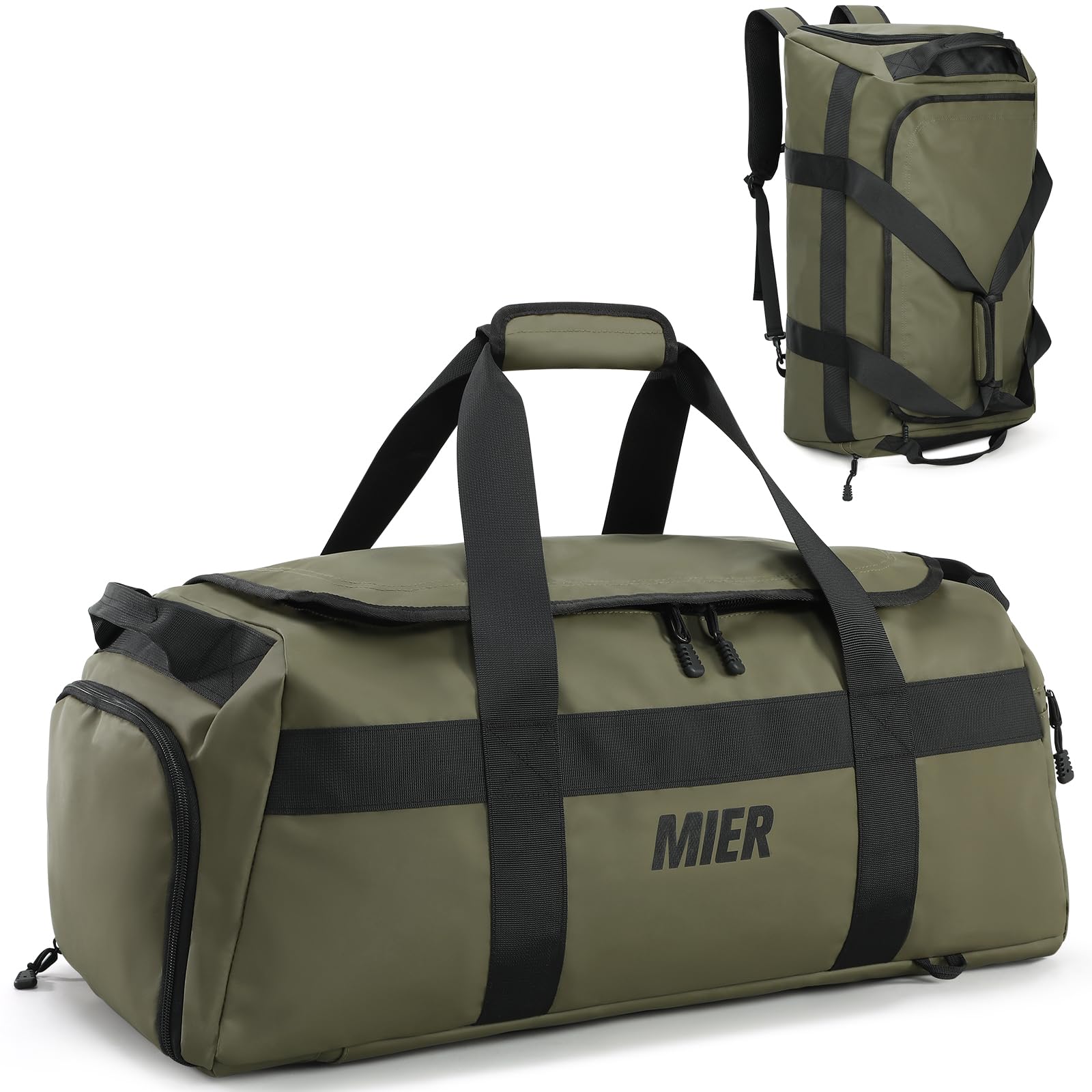 Large Convertible Duffel Backpack with Shoe Compartment