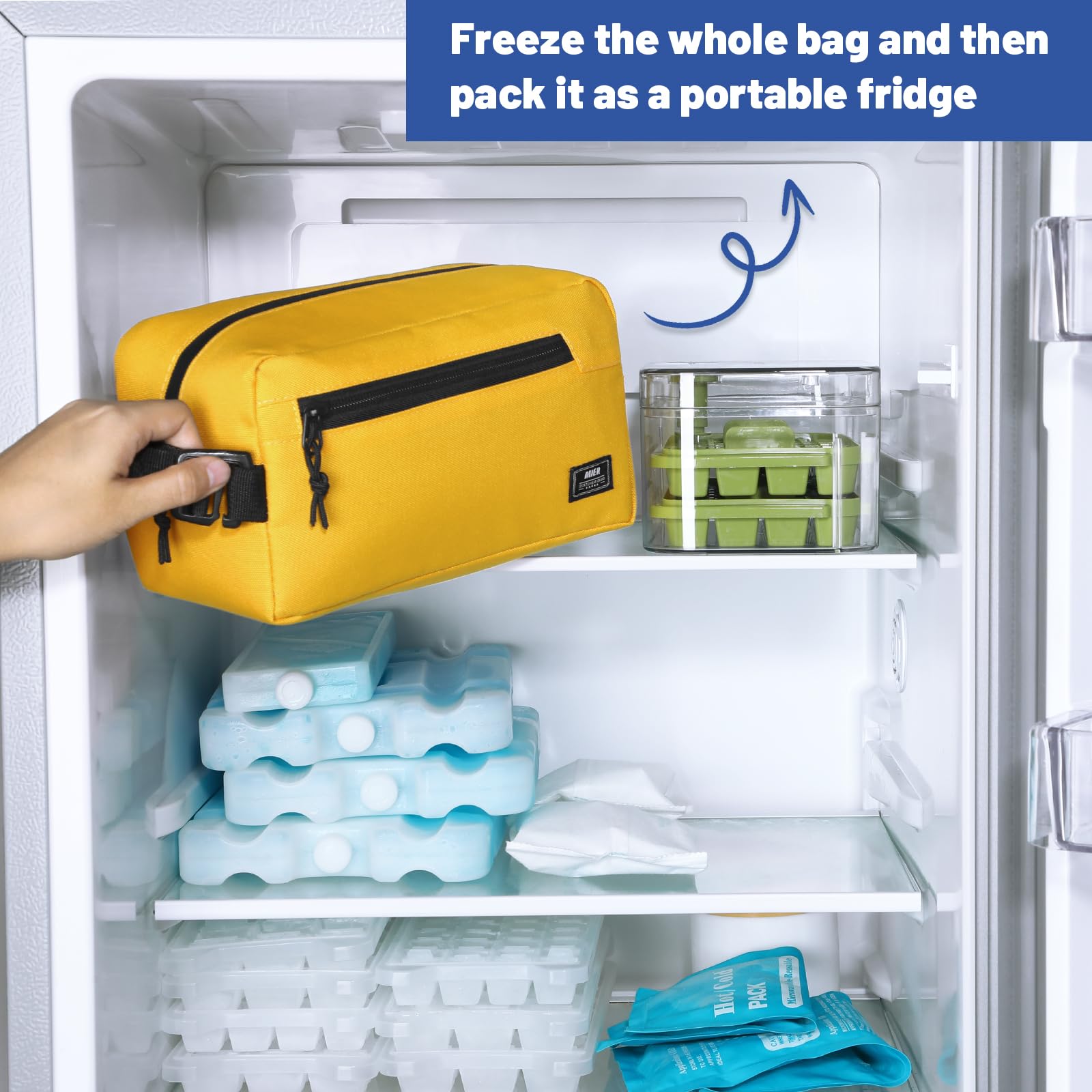 Freezable Snack Bags Small Frozen Mini Cooler Lunch Bag