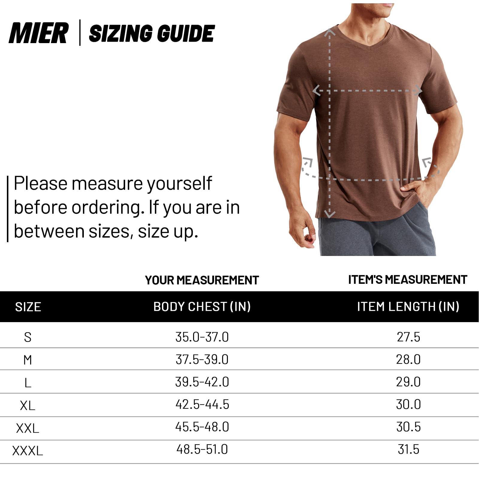 MIER Men’s Buttery Soft Dry Fit V-Neck Workout T-Shirt Men's Shirt