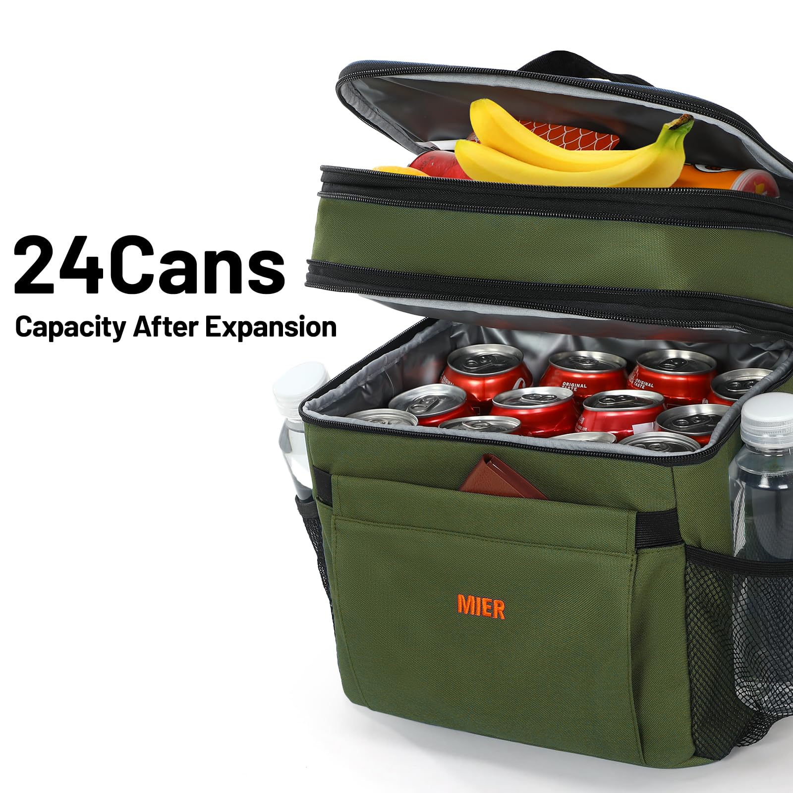 Expandable Lunch Box for Men Insulated Cooler Bag