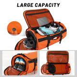 Large Duffel Backpack Sports Gym Bag with Shoe Compartment