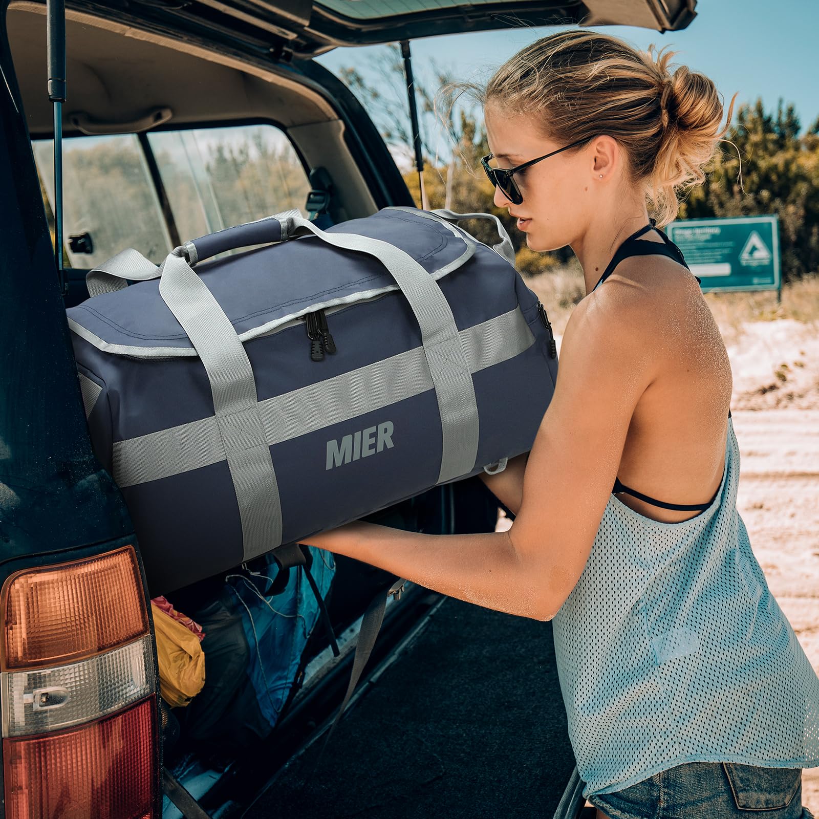 Large Convertible Duffel Backpack with Shoe Compartment