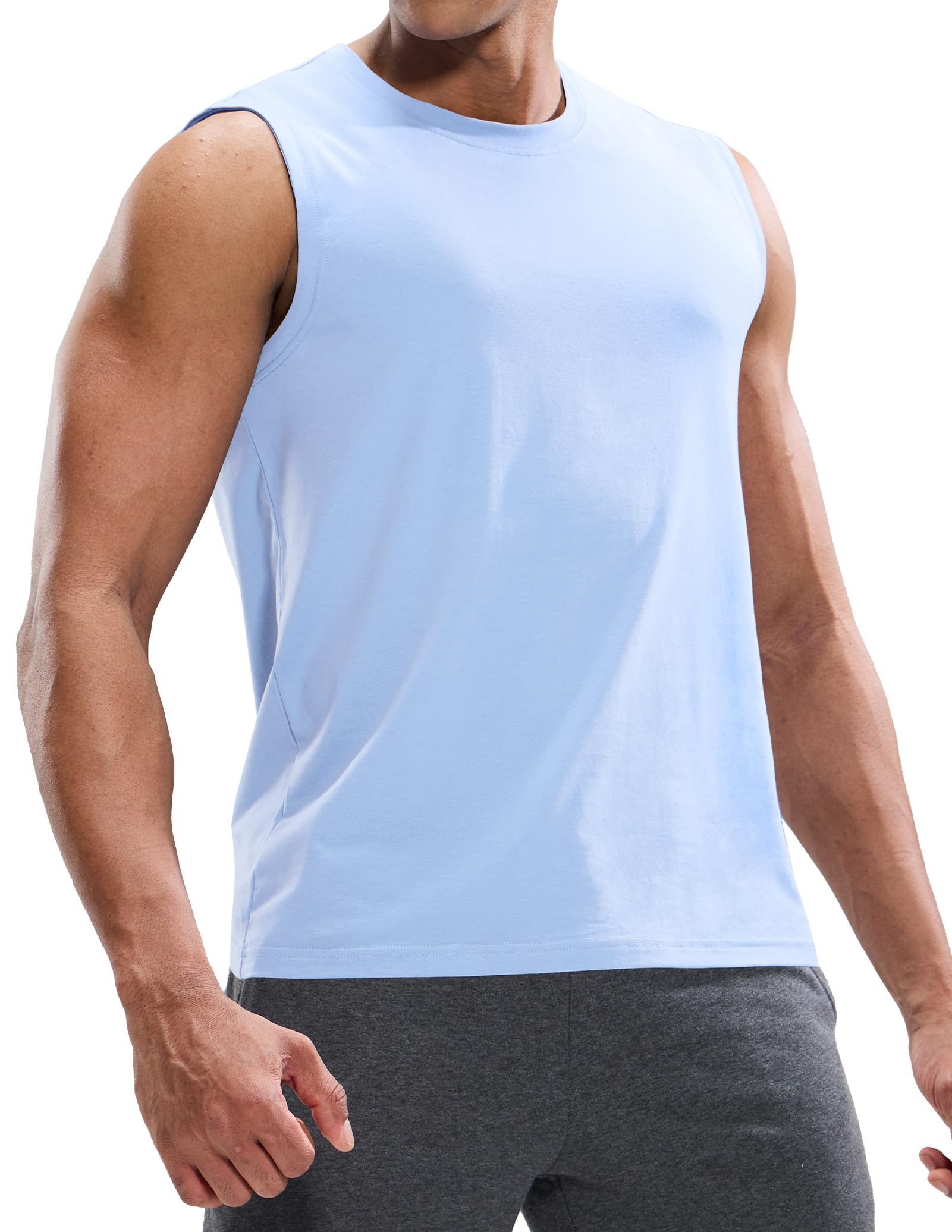 Men's Tank Tops Cotton Sleeveless Muscle Shirts