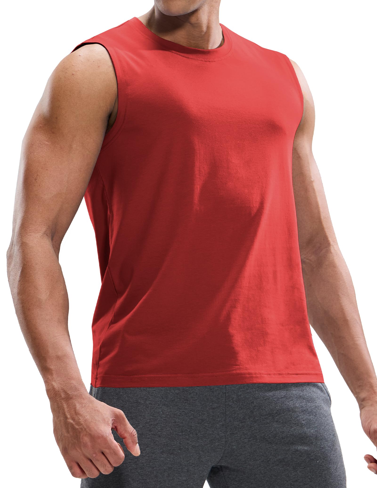 Men's Tank Tops Cotton Sleeveless Muscle Shirts