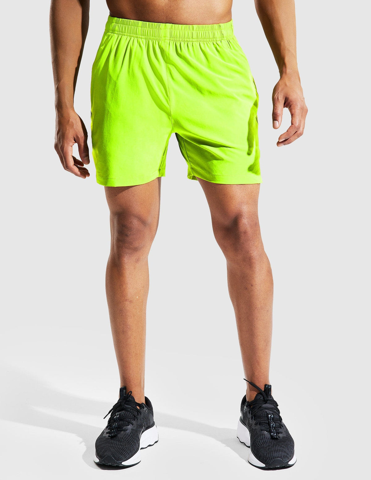 Men's Workout 5 Inches Running Shorts with Zipper Pockets Men's Shorts MIER